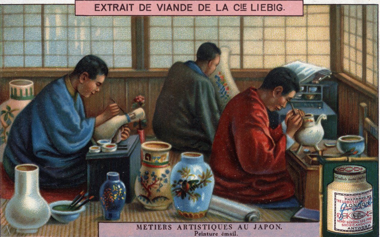 Artistic Crafts in Japan: Enamel Painting, Liebig Chromolithography, 20th Century by French School