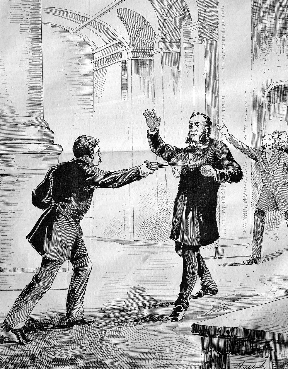 Assassination attempt on Jules Ferry, a French minister-president by French School