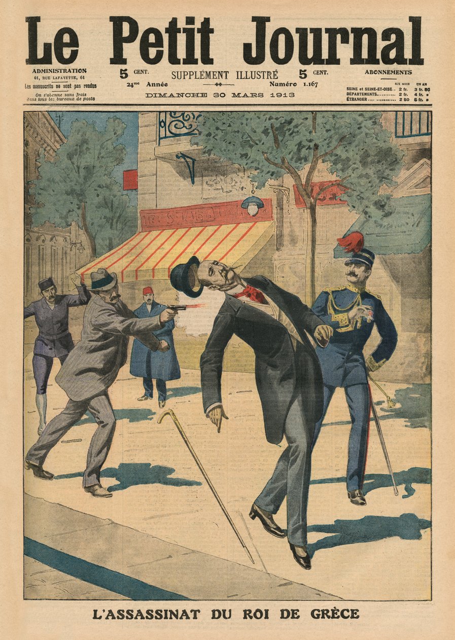 Assassination of George I, King of Greece, front cover illustration from 