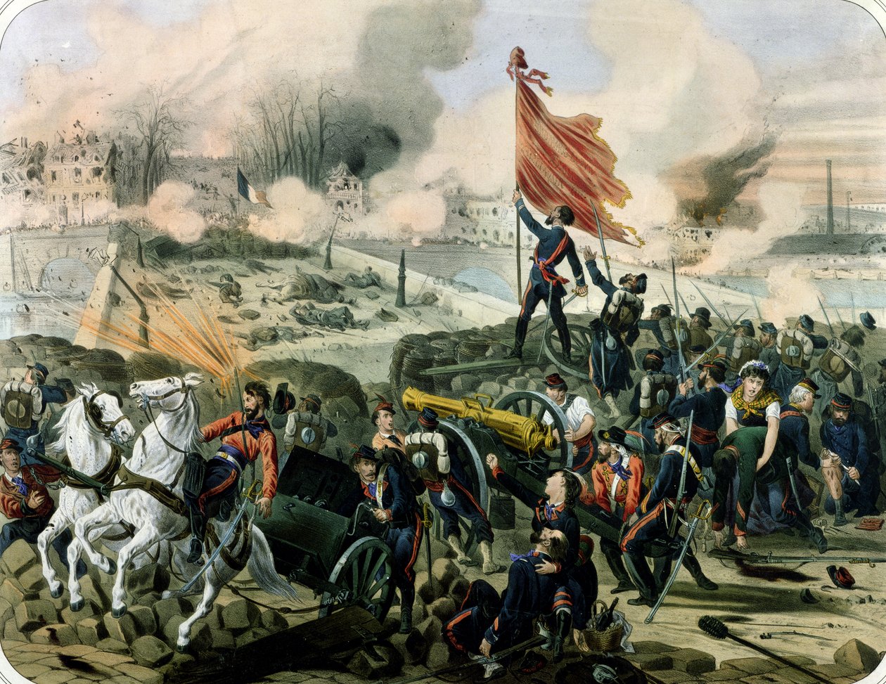 Attack at Pont de Neuilly and Courbevoie, 2nd April 1871 by French School