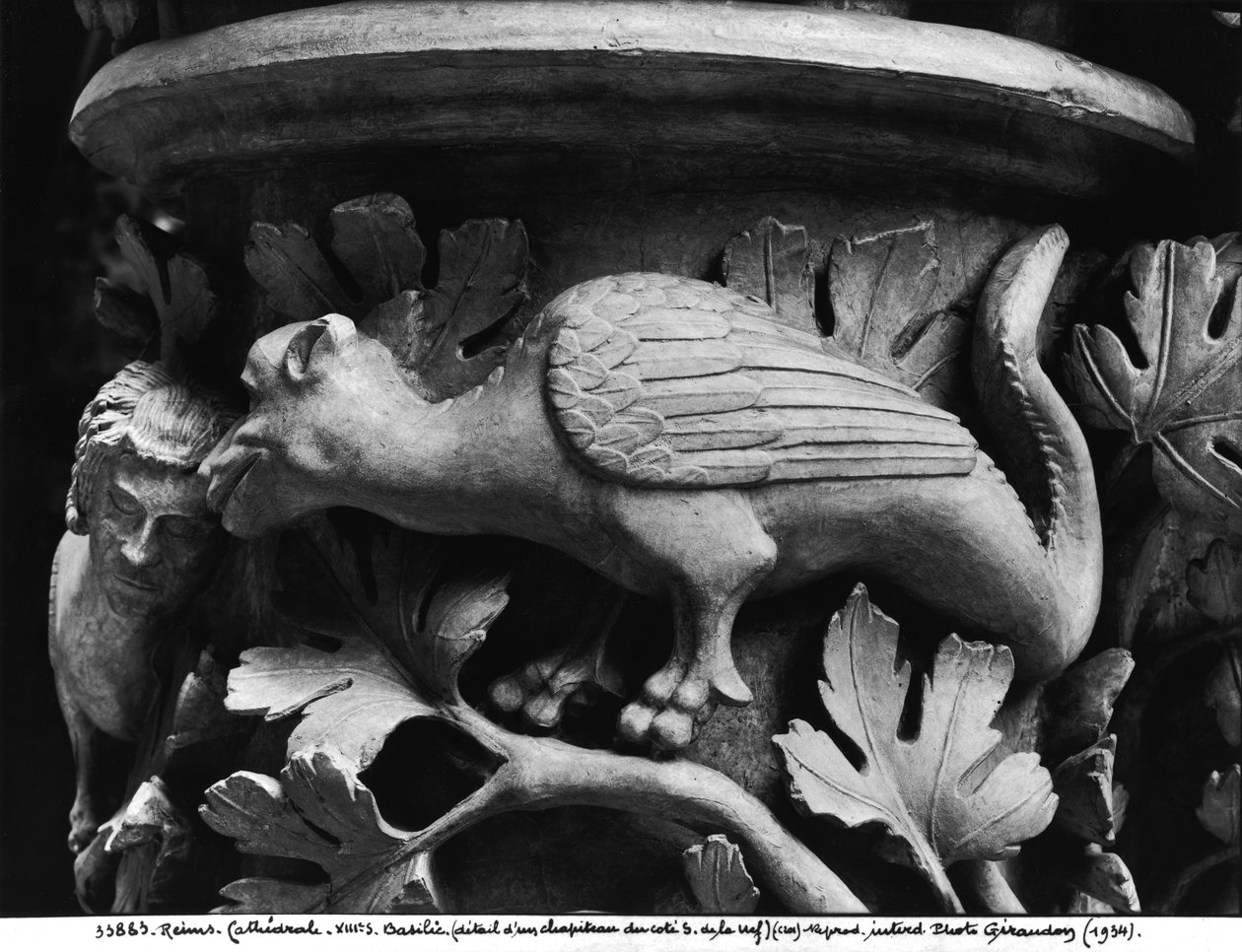 Basilisk (capital from Cathedral of Notre Dame at Reims) by French School