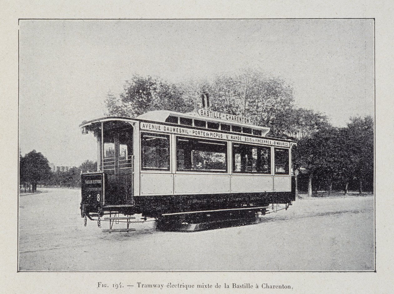 Bastille-Charenton electric tramway - in 