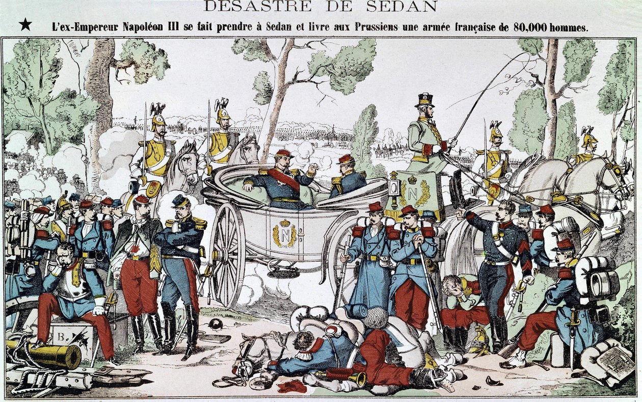 Battle of Sedan in 1870 by French School