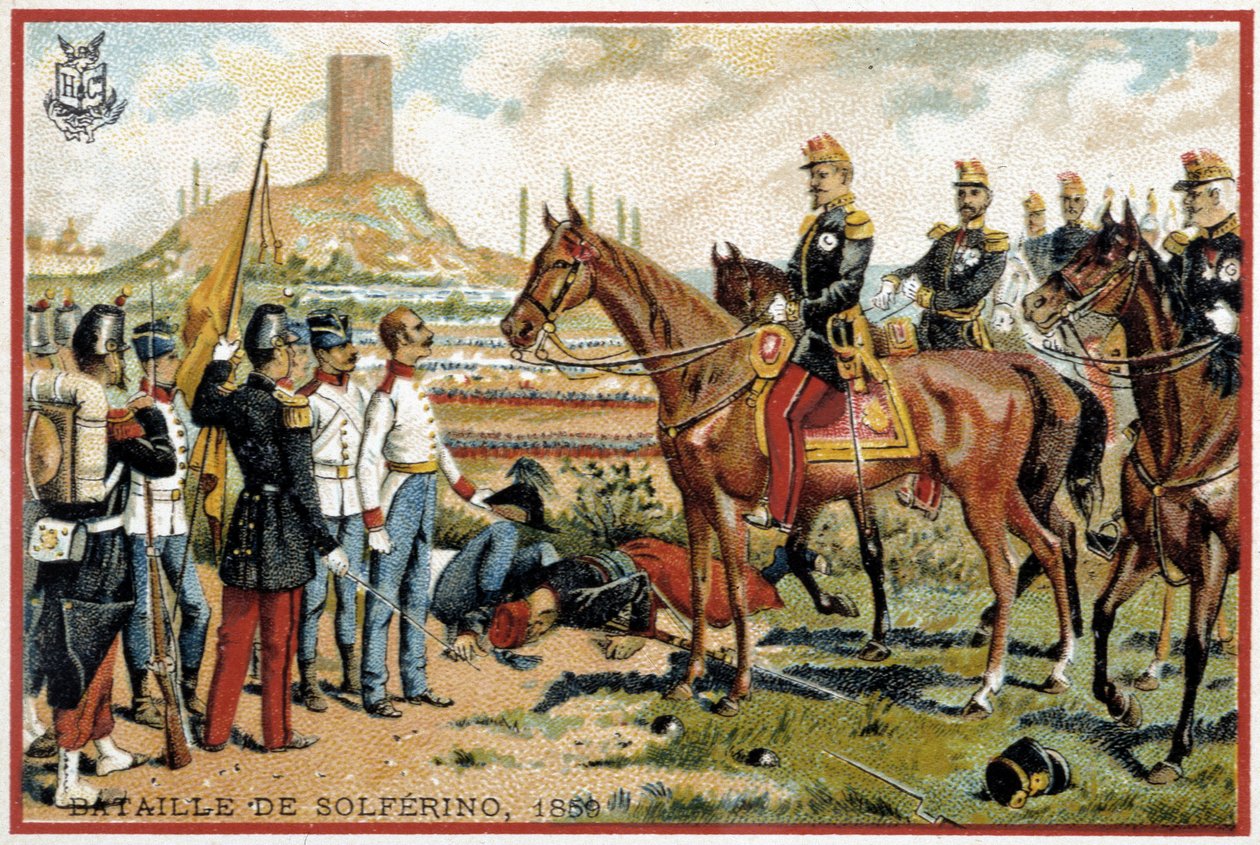 Battle of Solferino: Victory at the Battle of Solferino against the Austrians in 1859 - Forey Division by French School