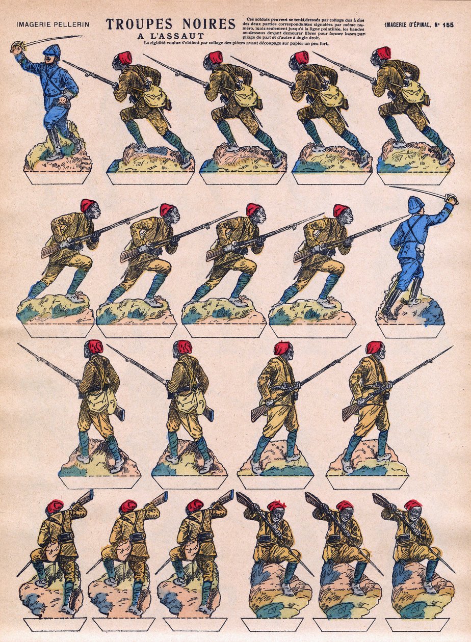 Black troops stormed in the French Army from African colonies by French School