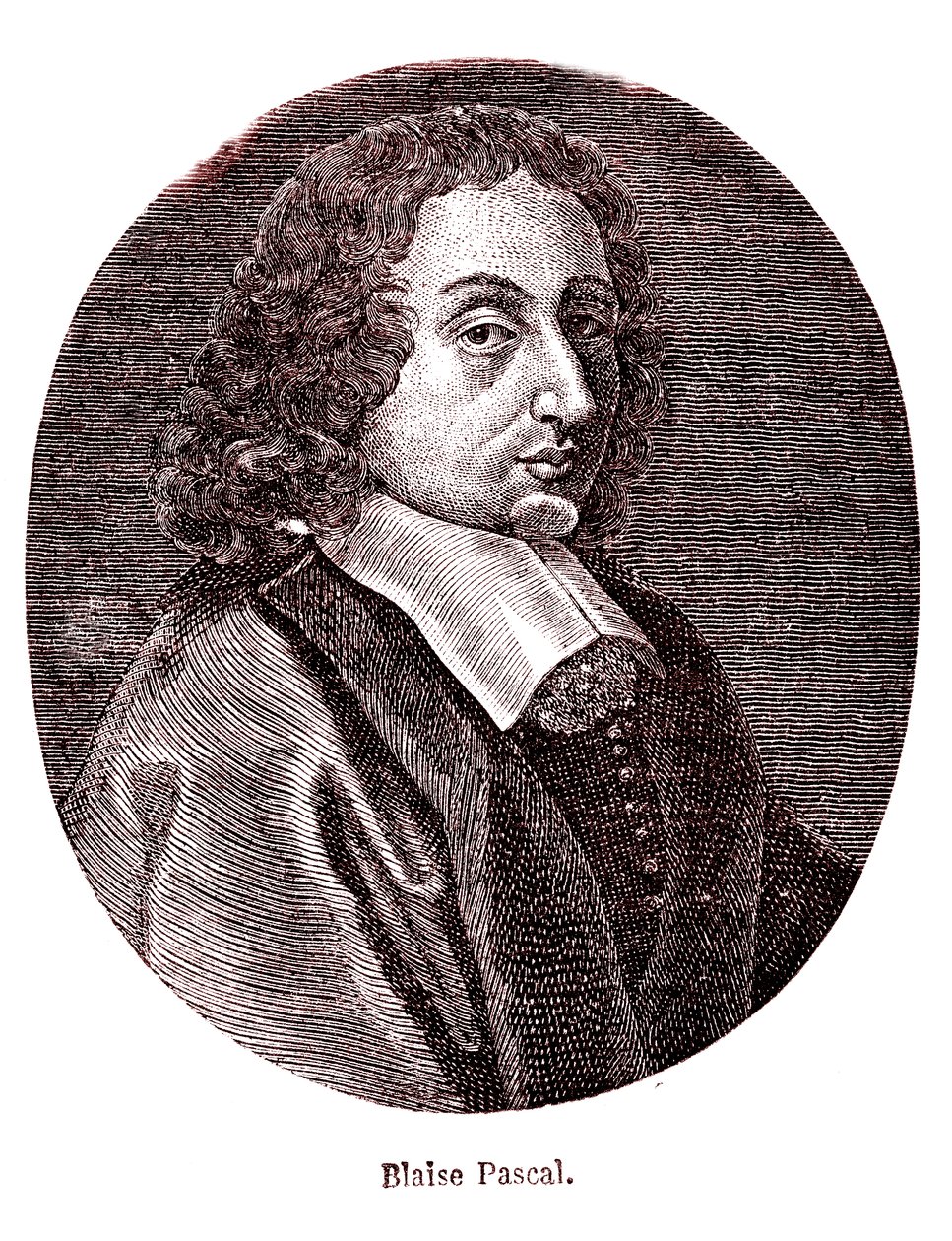 Blaise Pascal, french mathematician, philosopher, physicist and theologist. 1865 by French School