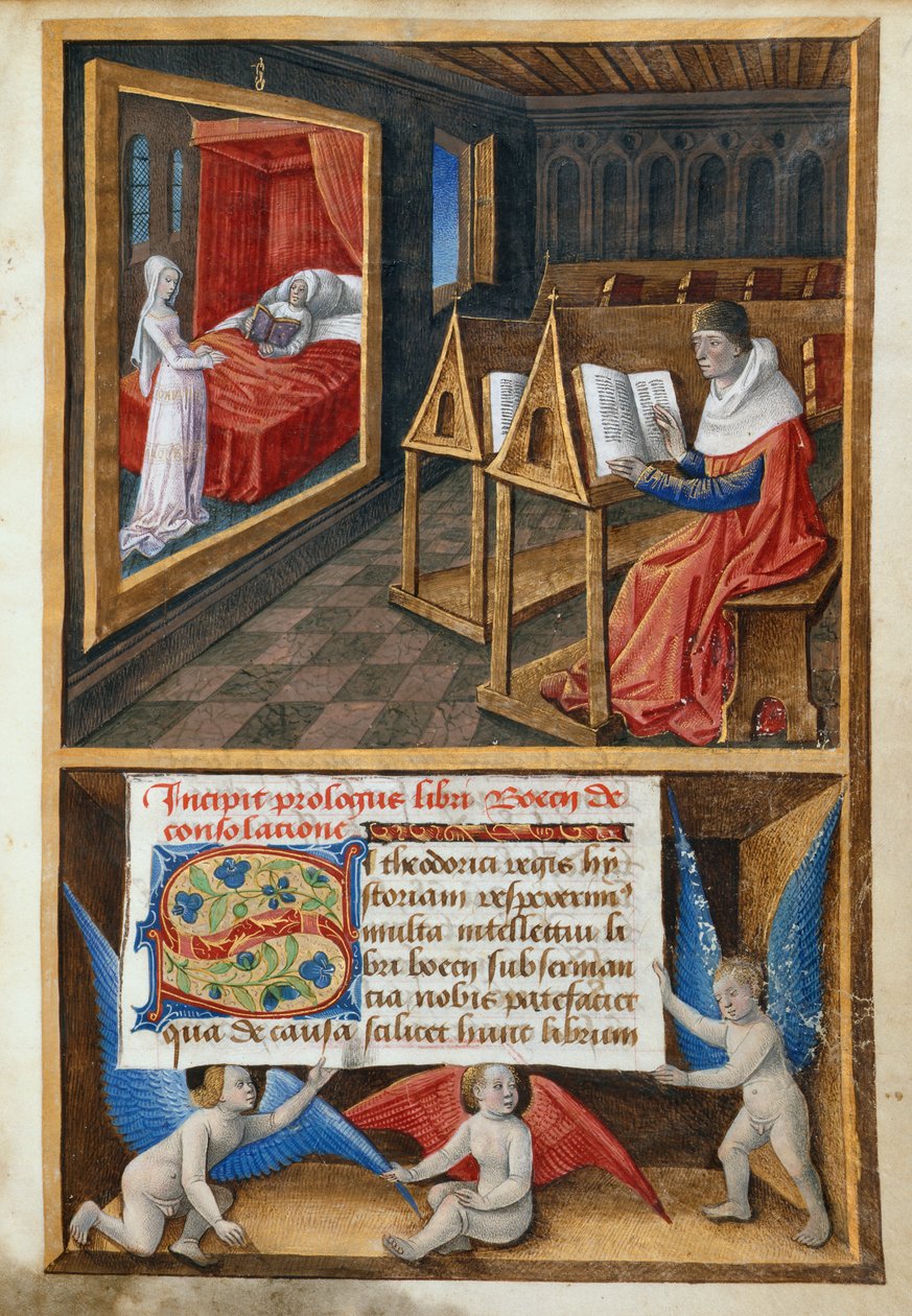 Boethius and Philosophy, illustration from 