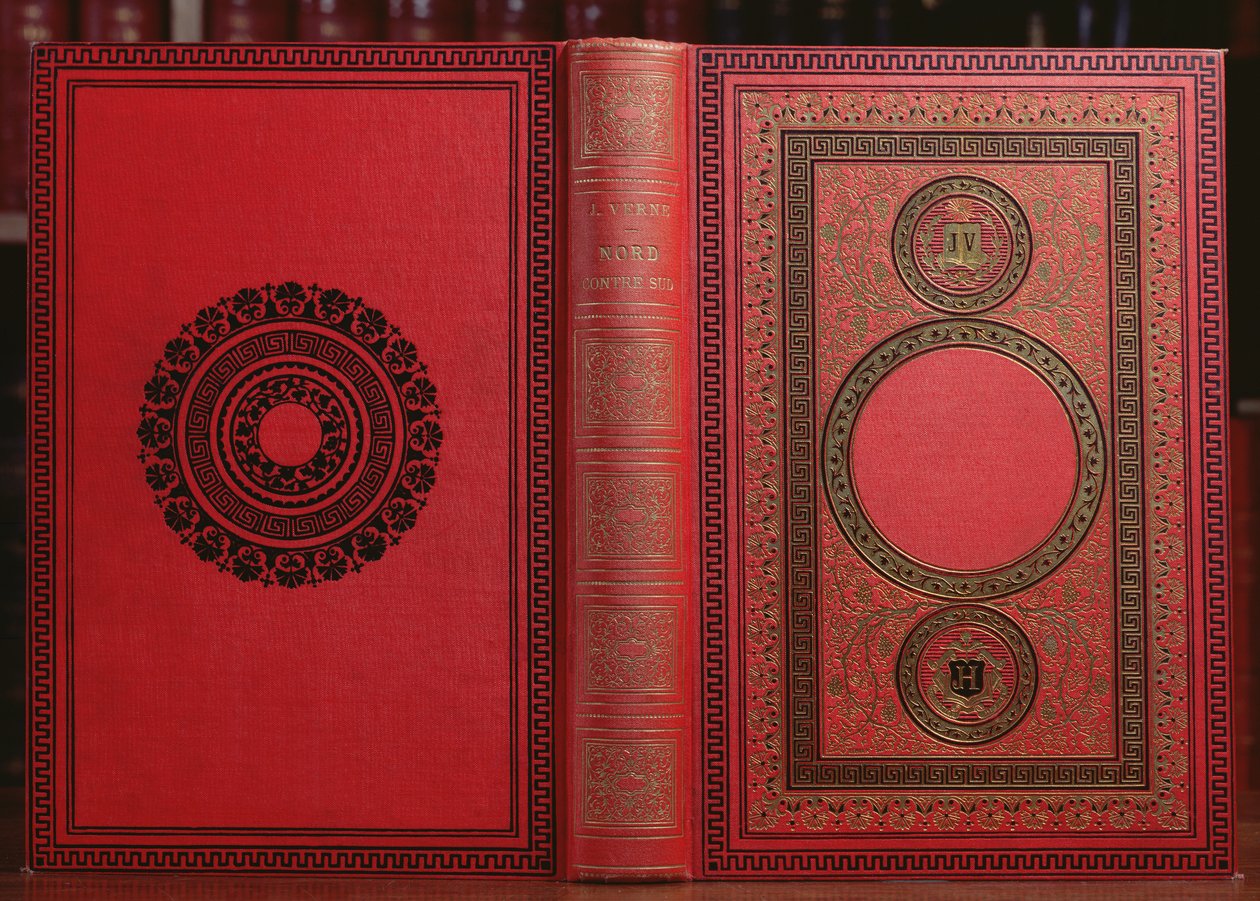Book Cover of North Against South by Jules Verne by French School