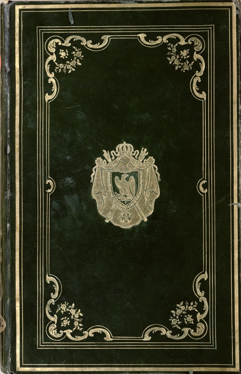Book binding with the coat of arms of Napoleon Bonaparte by French School