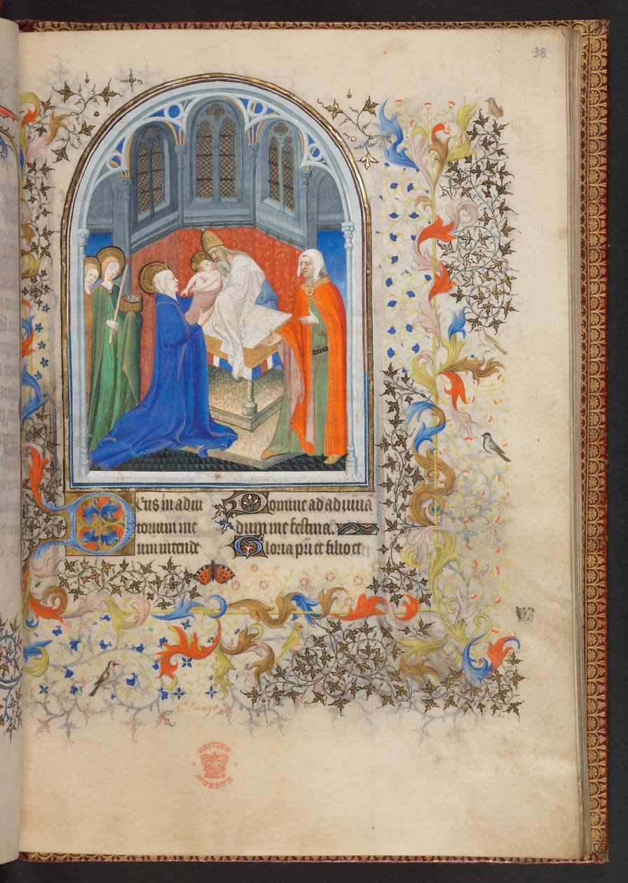 Book of Hours, Add MS 32454 f.38r, France by French School