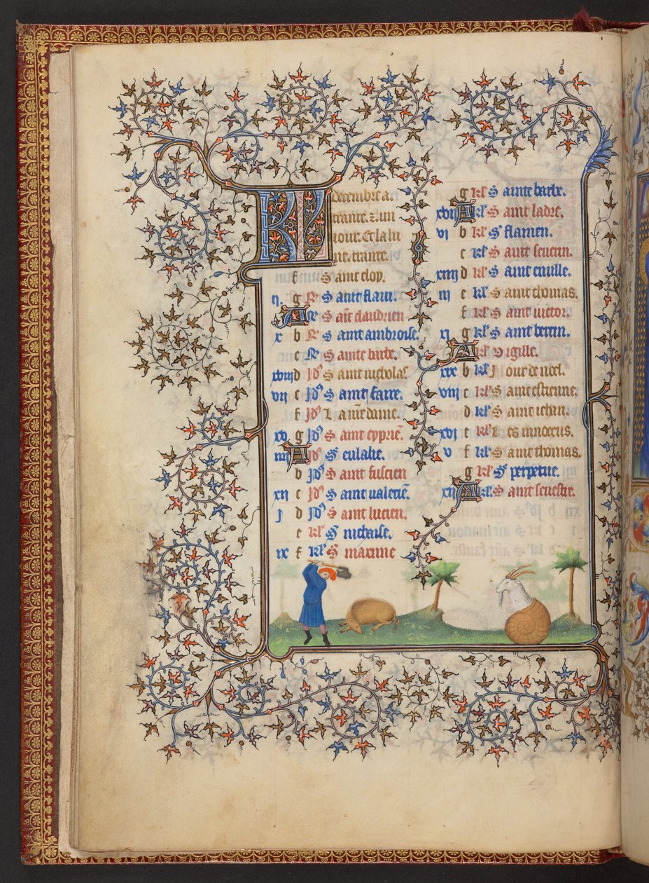 Book of Hours, Add MS 32454 f.7v, France by French School