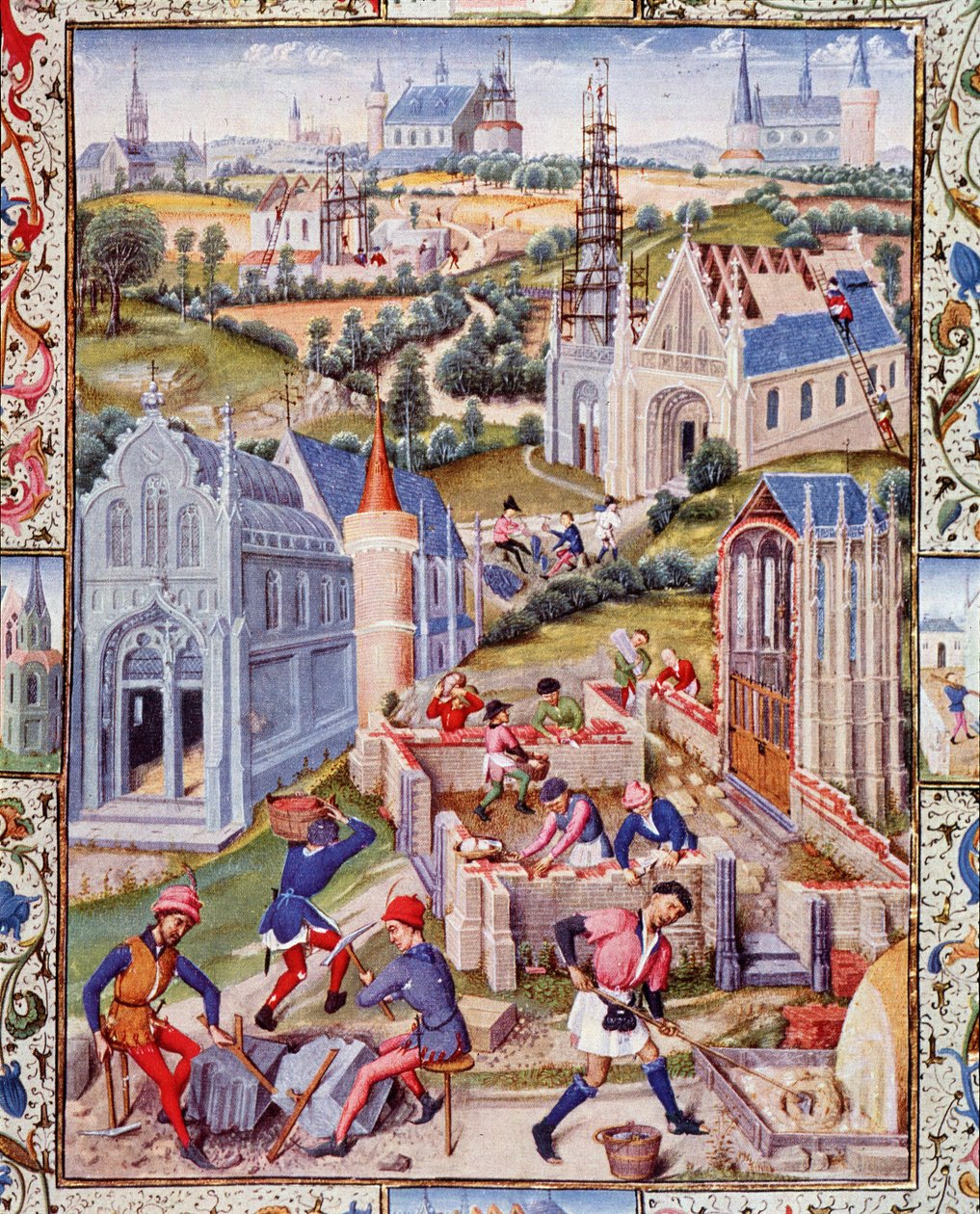 Building Sites in Saint Denis for the Construction of 12 Churches (Miniature from 