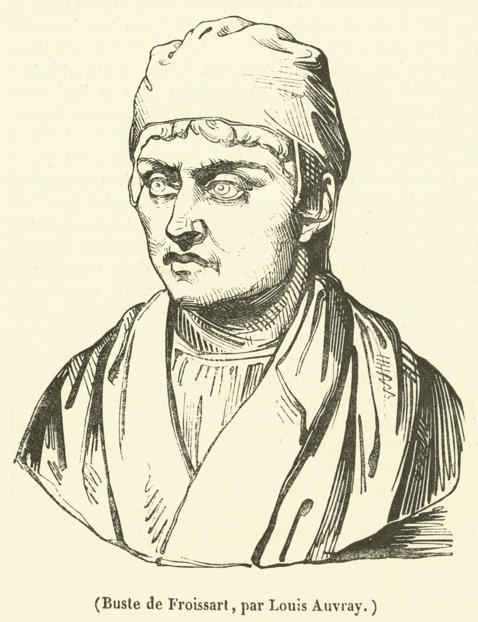 Bust of Froissart by French School