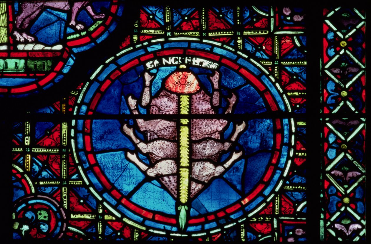 Cancer, from the Zodiac Window, 13th century by French School
