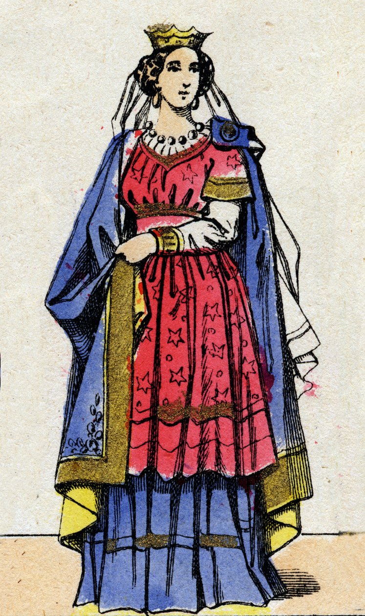 Capetians dynasty: Portrait of Adelaide d'Aquitaine (or Adele) also ...