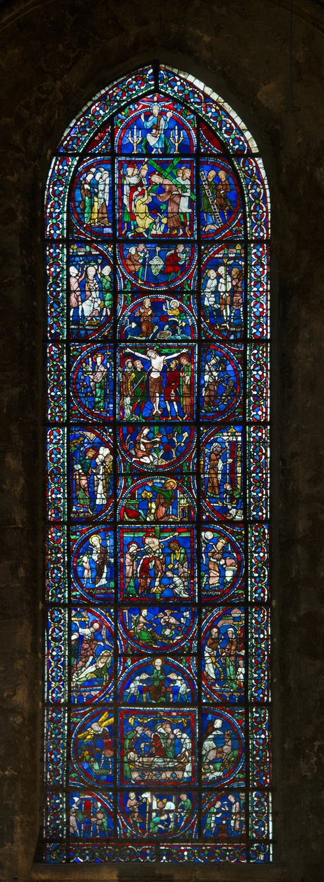 Cathedral of Chartres, Stained Glass: Typology Passion by French School