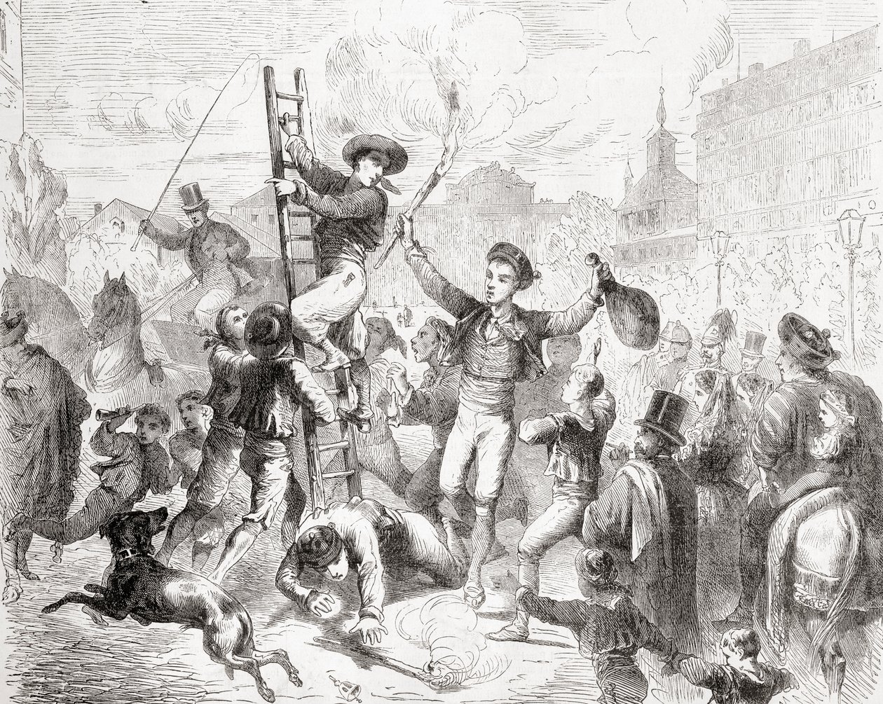 Celebrating Epiphany, or the Day of the Kings, Madrid, from 