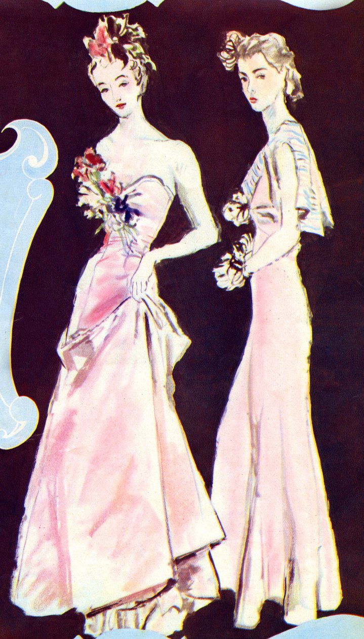 Chanel Evening Dresses, from Marie Claire, 23rd September 1938 (print) by French School