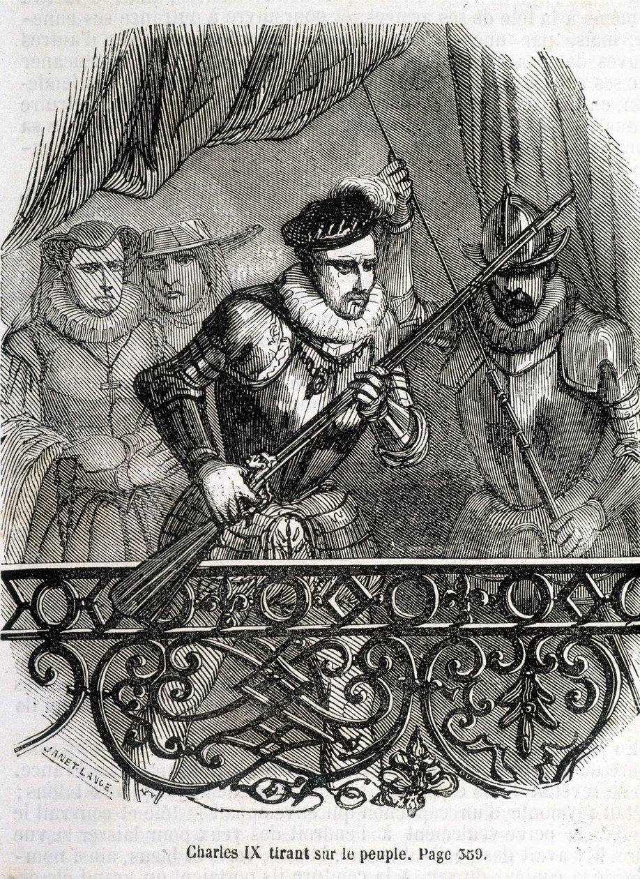 Charles IX pulling on the people - in “Histoire de France” by L.-P. Anquetil by French School