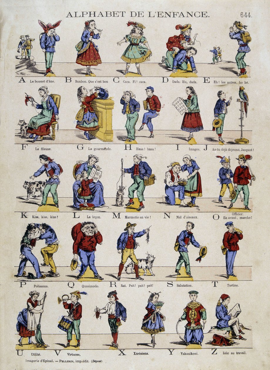 Childhood alphabet. Image of Epinal, sd. 19th century by French School
