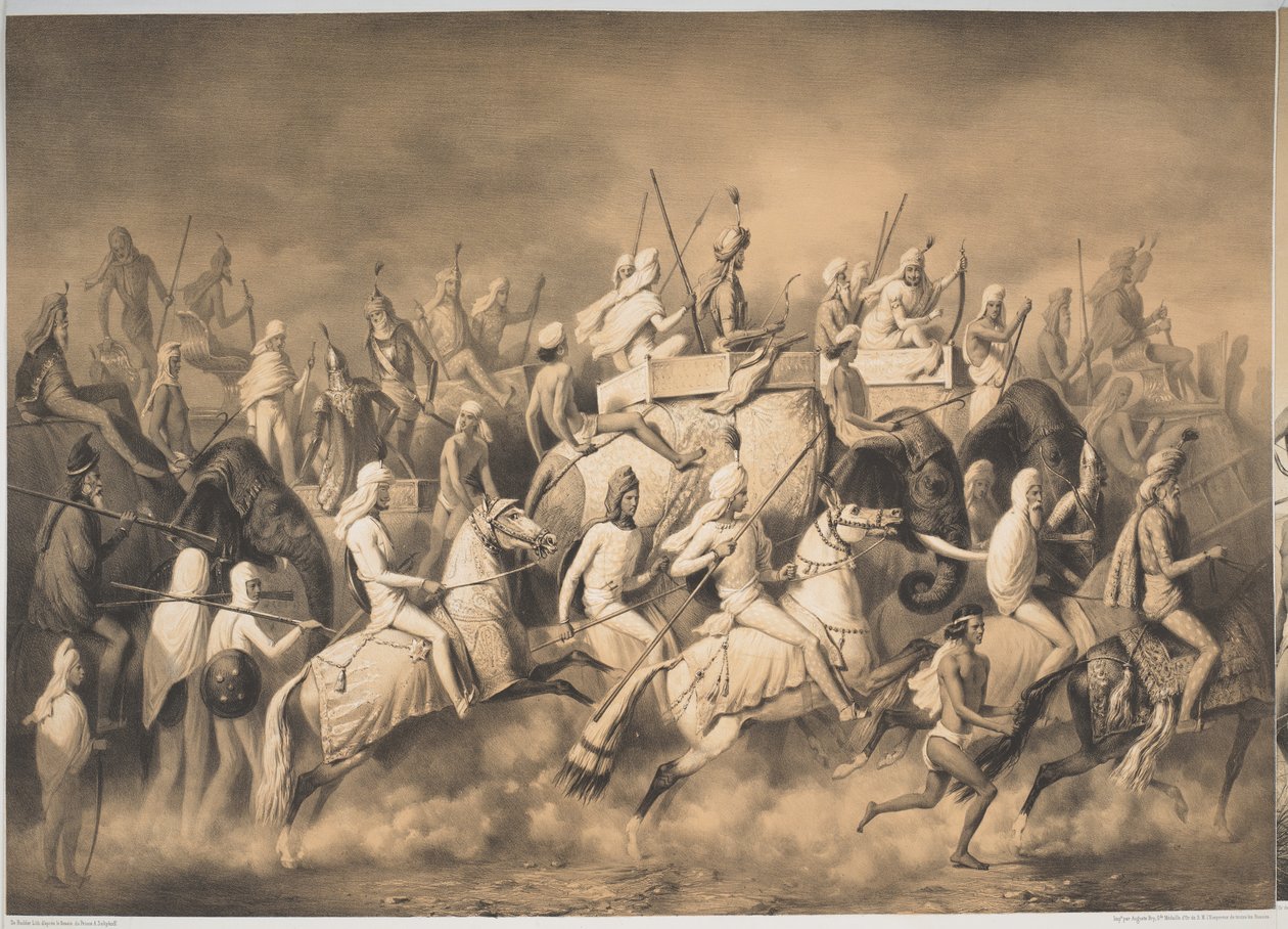Chir Singh, Maharajah of the Sikhs and King of the Punjab with his retinue hunting near Lahore, from 