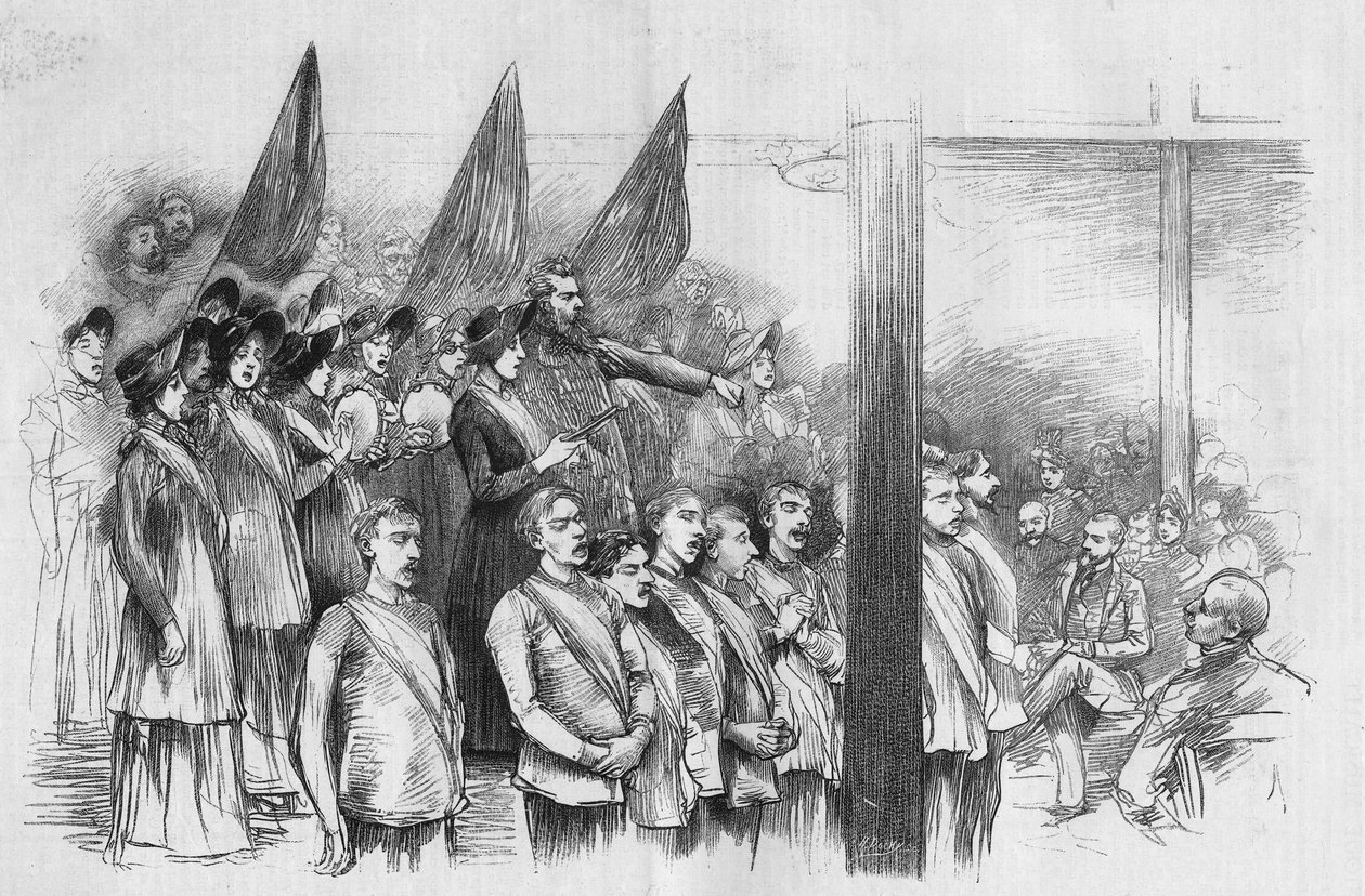 Chorale during a consecration of neophytes of the Salvation Army in Paris by French School