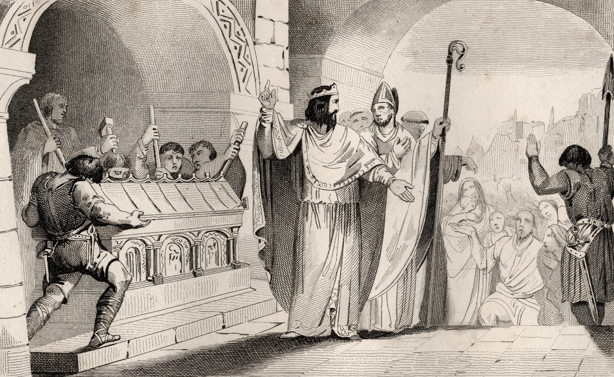 Clovis II Selling Silver and Gold from the Shrine to Feed the Poor, from 