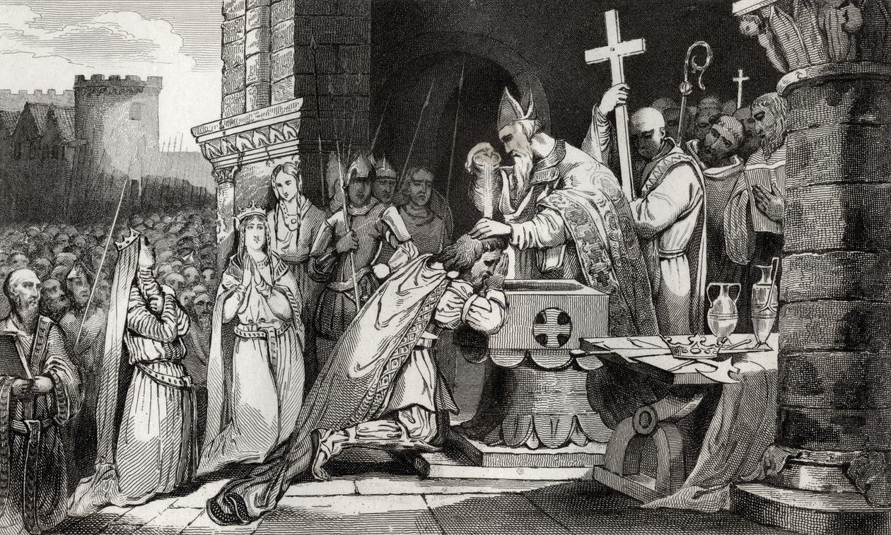 Clovis I (465-511) Baptised with Men from His Army Before the Battle of Tolbiac, from 