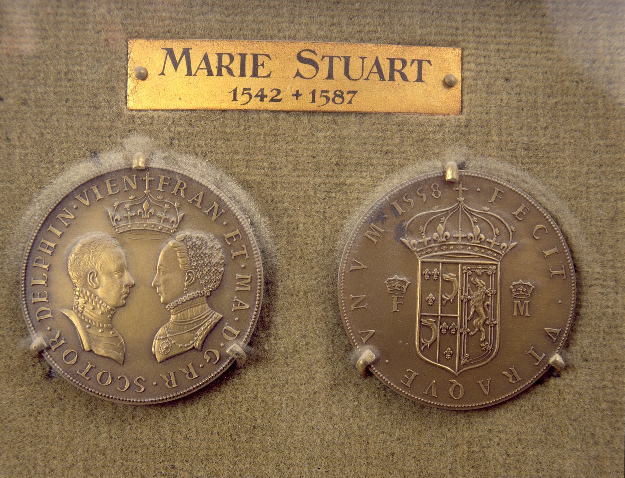 Coin minted after the marriage of Mary Queen of Scots and Francis II by French School