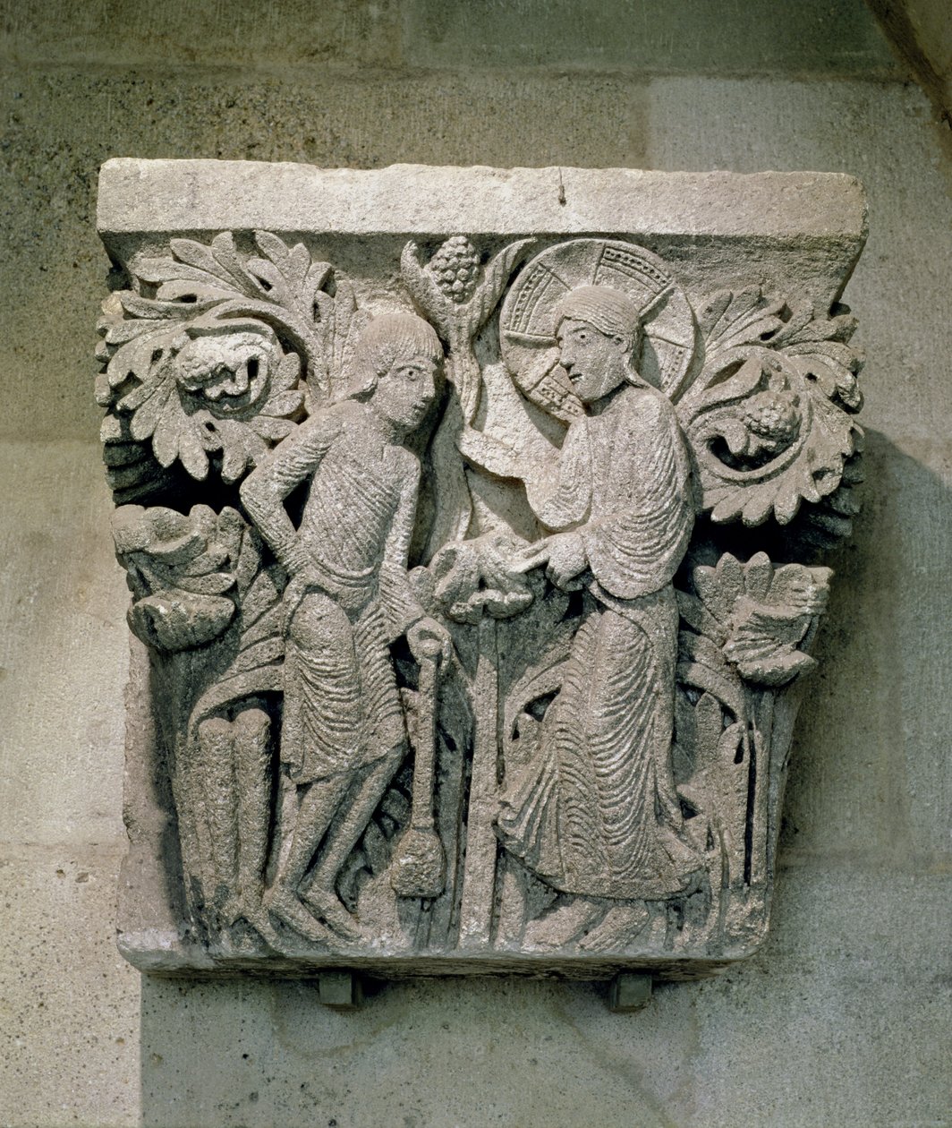 Column Capital Depicting Christ and James the Less by French School