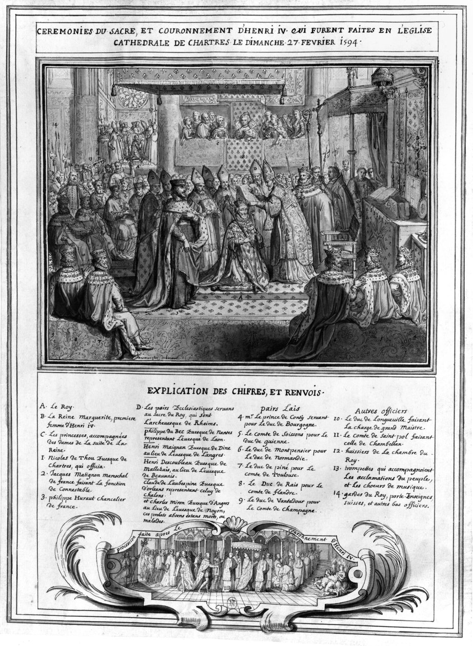 Consecration and Coronation of Henri IV at the Chartres Cathedral on the 27th January 1594 by French School