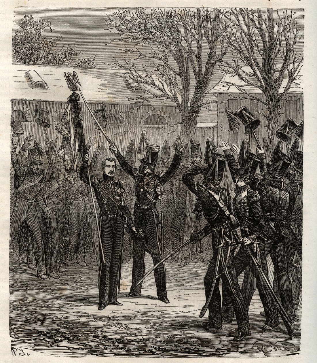 Conspiracy of Strasbourg 1836 led by prince Louis Napoleon, future Napoleon III, against July Monarchy by French School