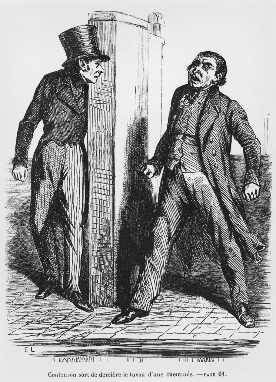 Contenson and Vautrin, illustration from Splendors and Miseries of Courtesans by Honore de Balzac, published 1867 by French School