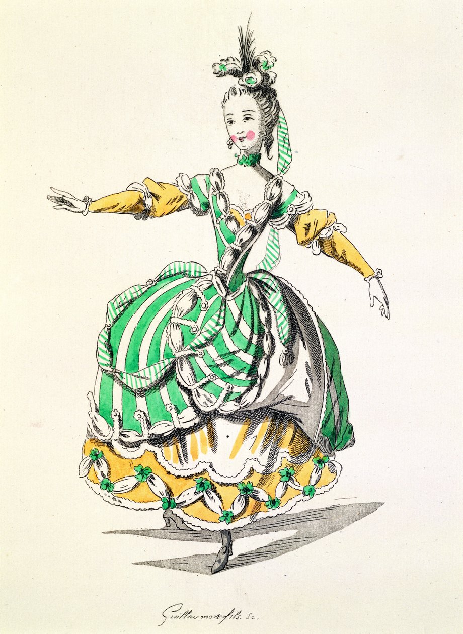 Costume Design for Phrygienne, in Dardanus, a Libretto by Leclerc de Labruere, Composed by Jean-Philippe Rameau, Facsimile by A. Guillaumot Fils by French School