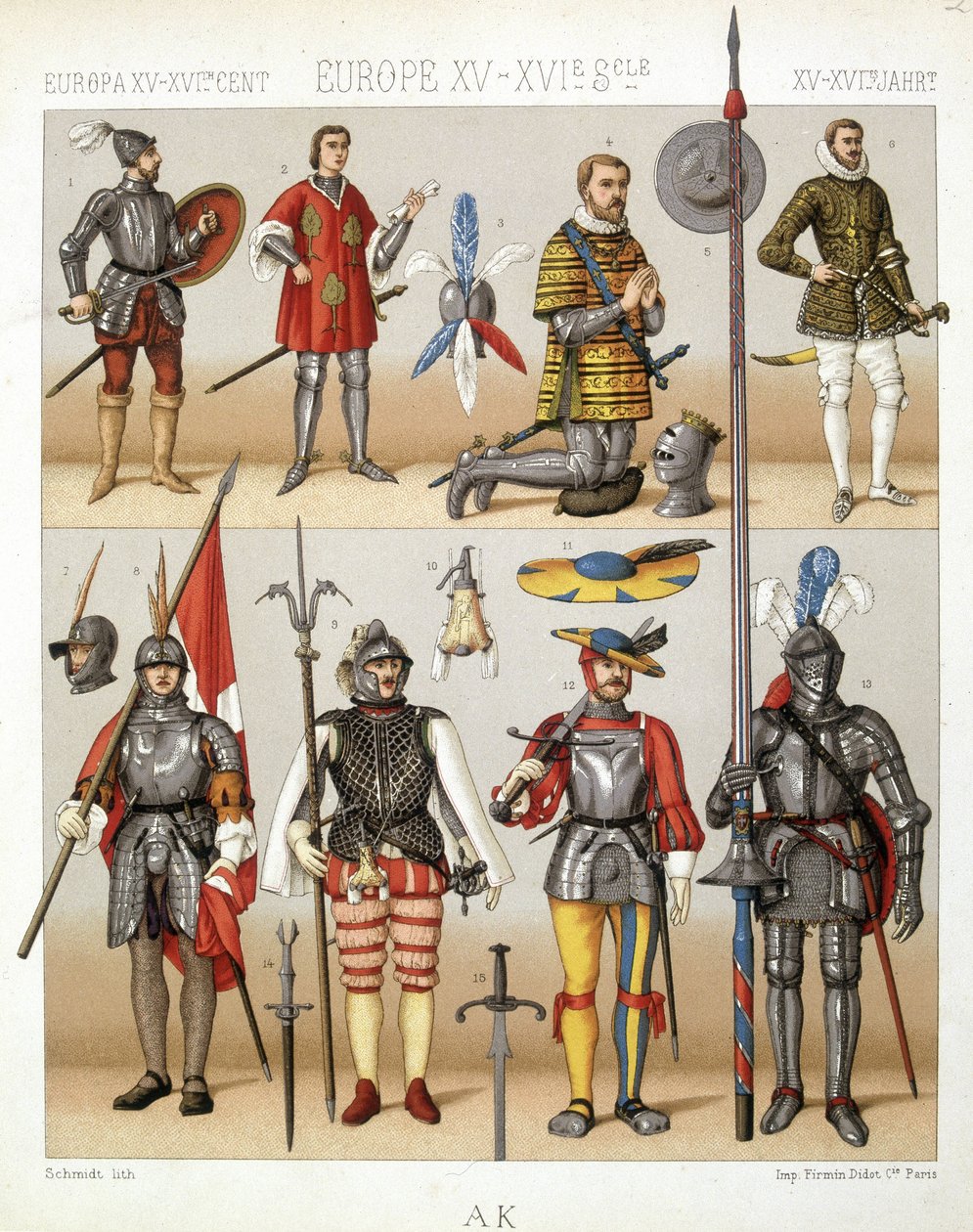 Costumes and Armor of the Middle Ages - in 