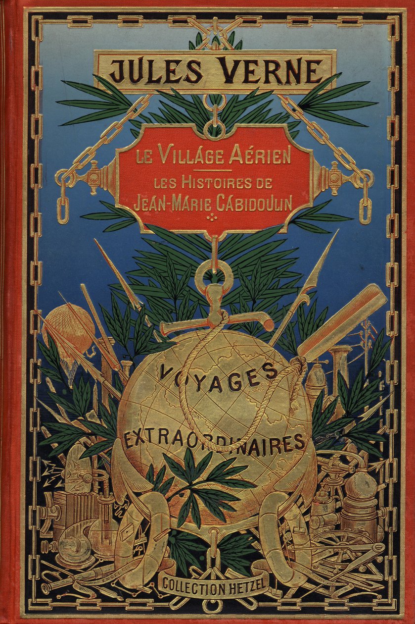 Cover of the Book "The Aerien Village" from 1901 by Jules Verne by French School