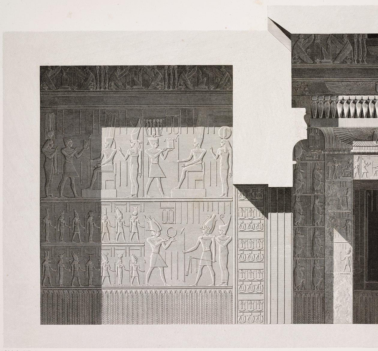 Cross-Section of the Small Southern Temple (Detail) by French School