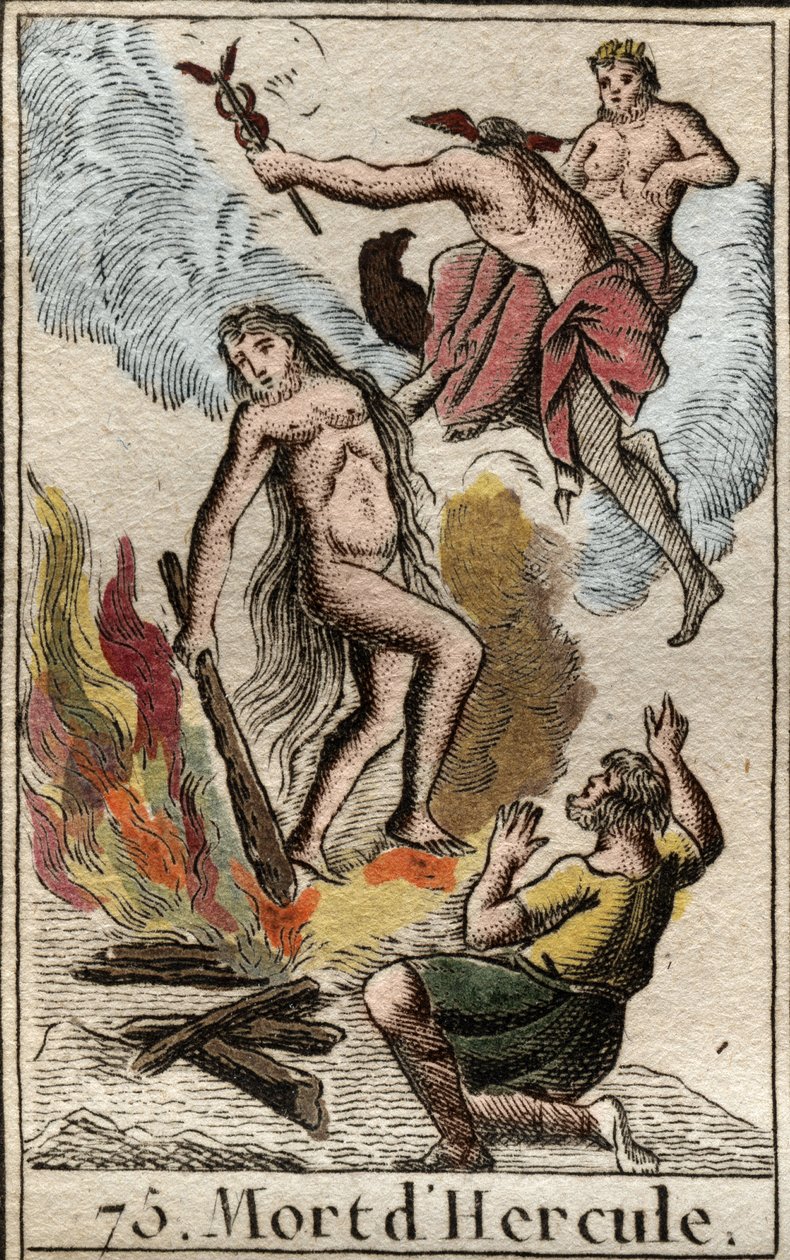 Death and apotheosis of Hercules. From “Mythology of Youth” by Pierre Blanchard 1803. by French School