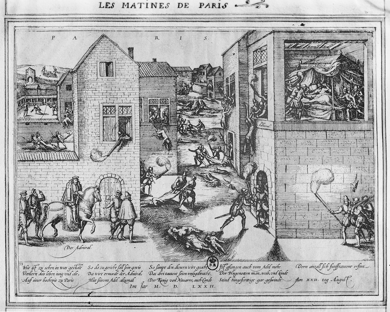 Death of Admiral Gaspard II de Coligny (1519-72) at the time of the St. Bartholomew