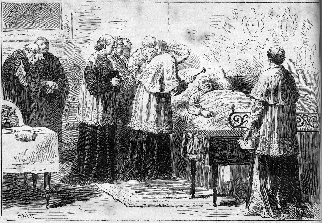 Death of Pope Pius IX: Ritual of the Recognition of the Death of the Pope (1878) by French School