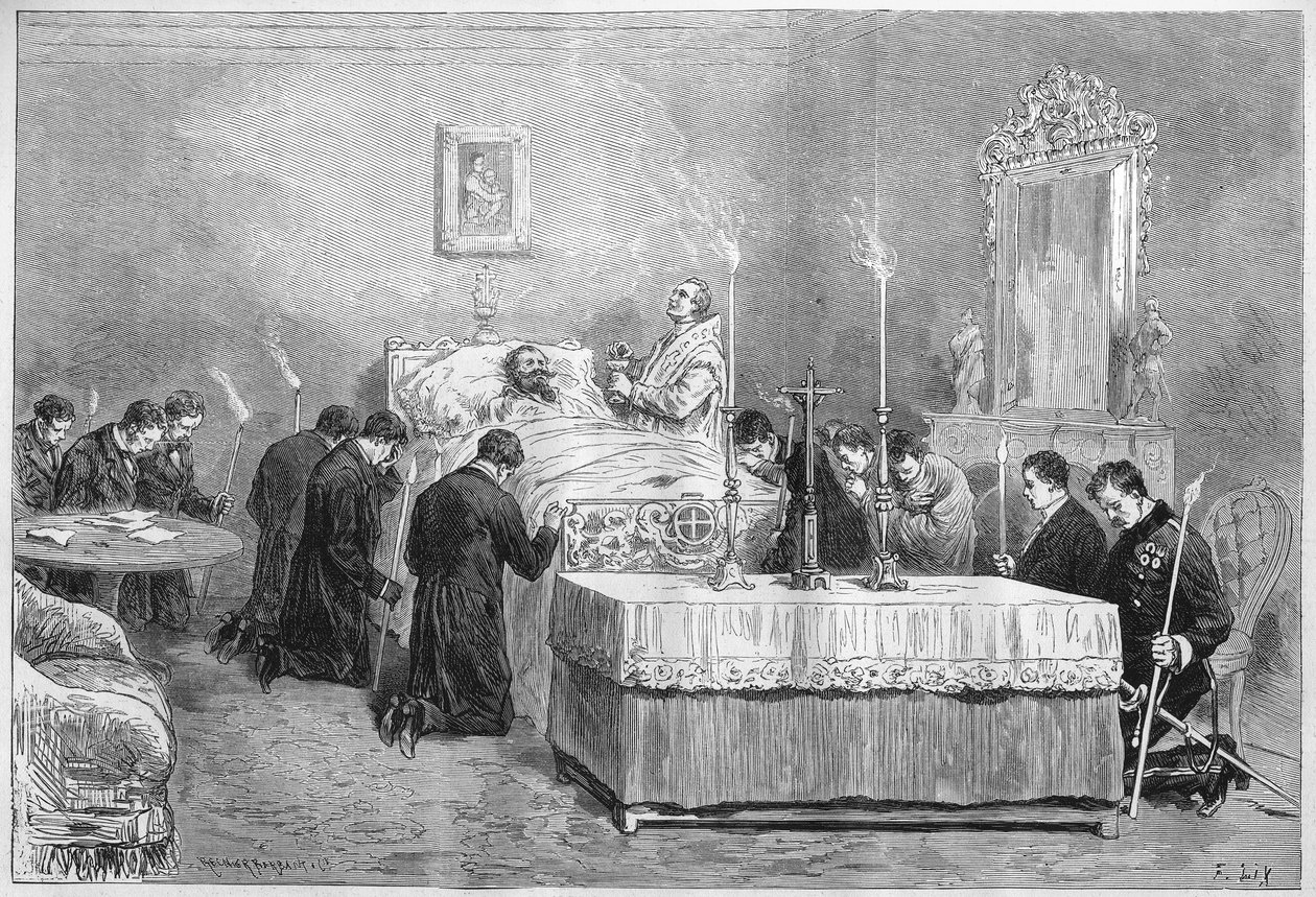 Death of the King of Italy Victor Emmanuel II, January 9 by French School