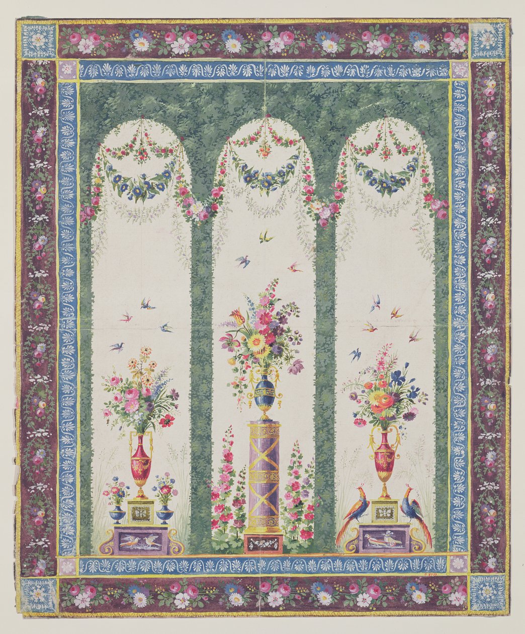 Decorative Design for a Garden Arbour or Loggia by French School