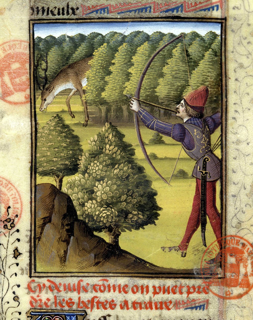 Deer hunting, from 