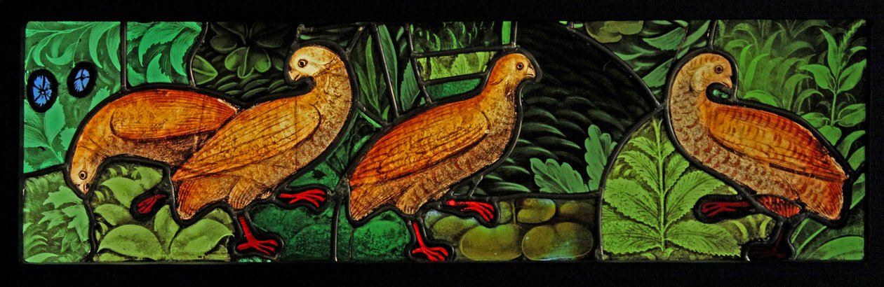 Four partridges by French School