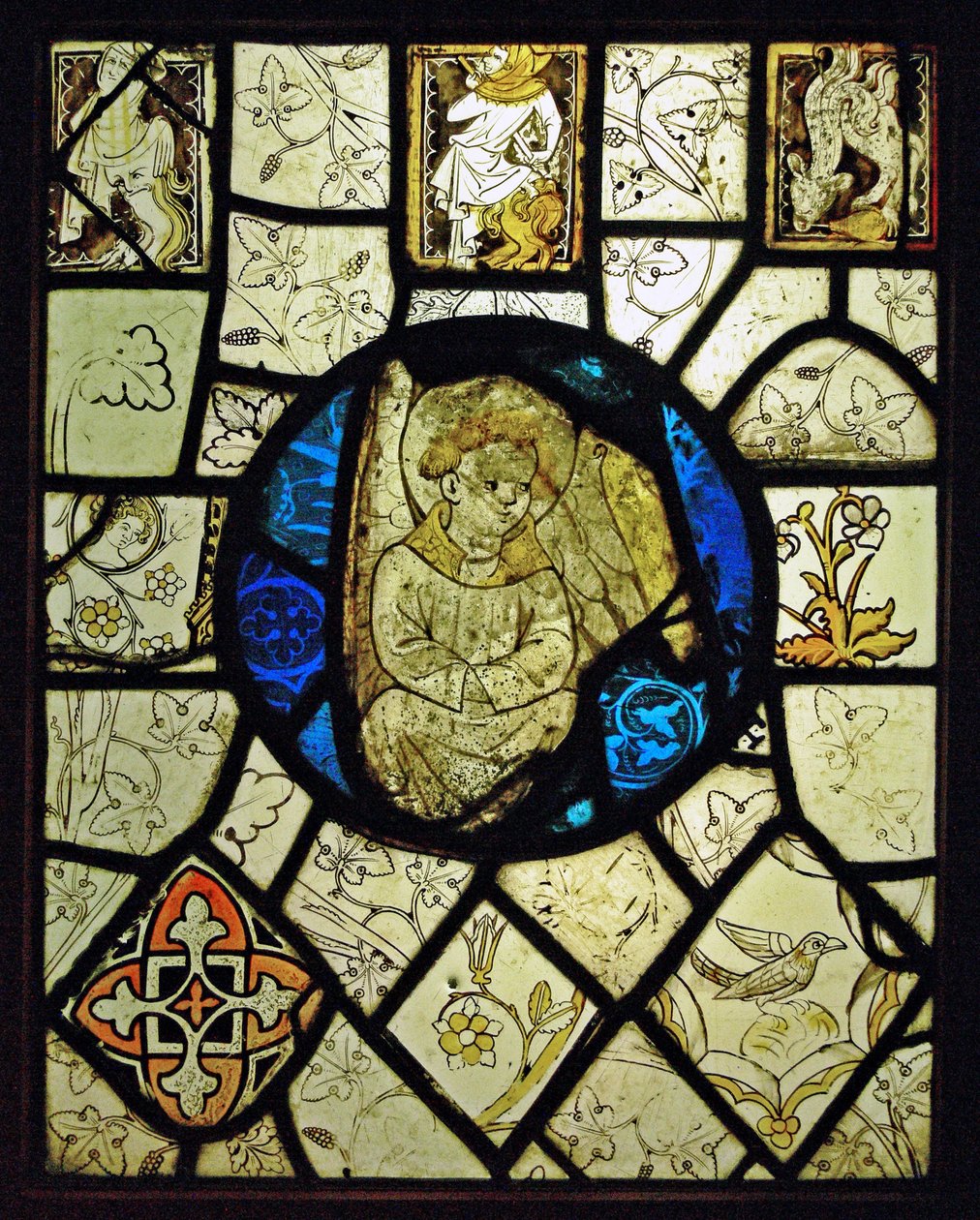 Grisaille with Grotesques and an Angel by French School
