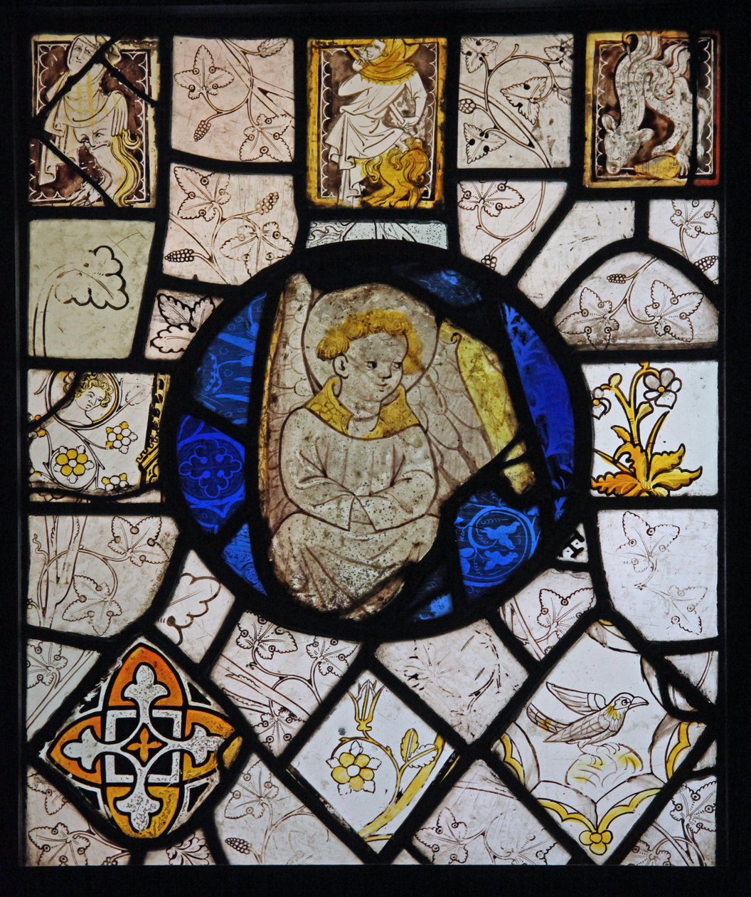 Grisaille with Grotesques and an Angel by French School
