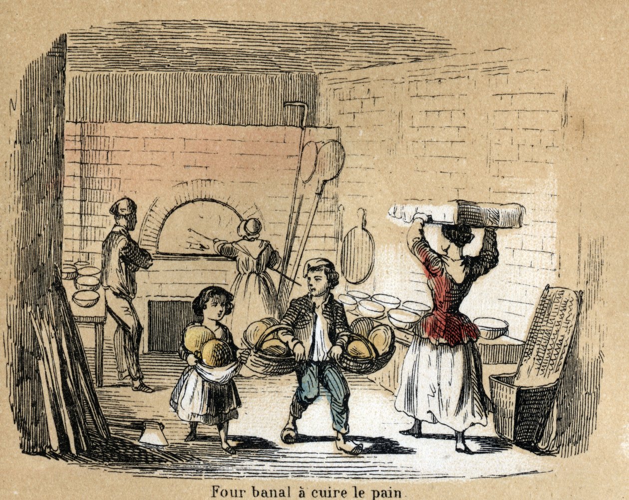 Description of the various stages of manufacture and uses of clay: baking clay in a bread oven. Plate 