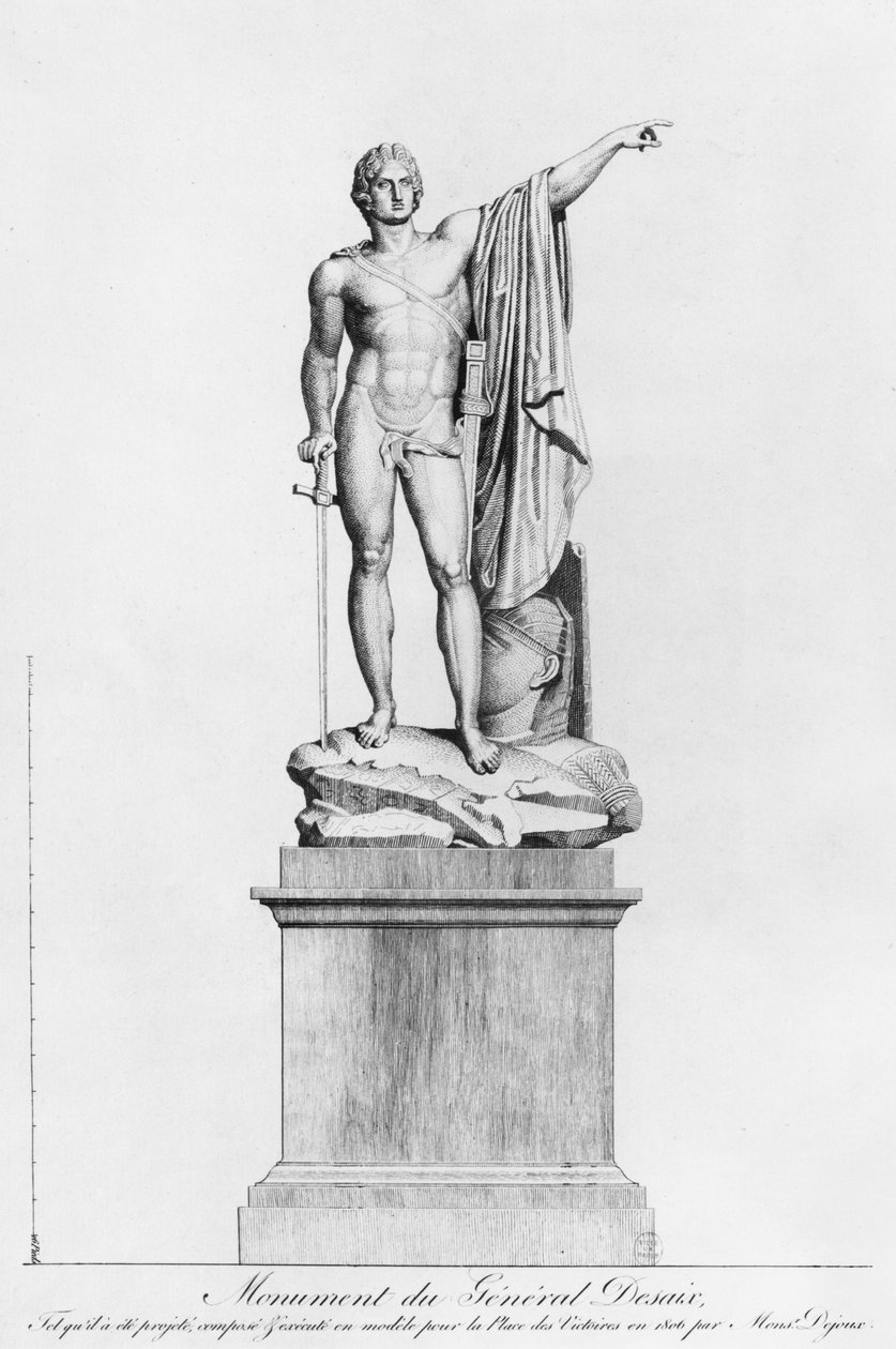 Design for a Monument to General Desaix de Veygoux by the Sculptor Claude Dejoux, Place des Victoires, Paris, 1806 by French School