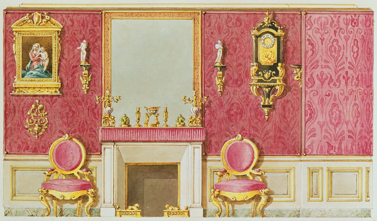 Design for a Salon at Rue Fortunee, the House Bought by Balzac by French School