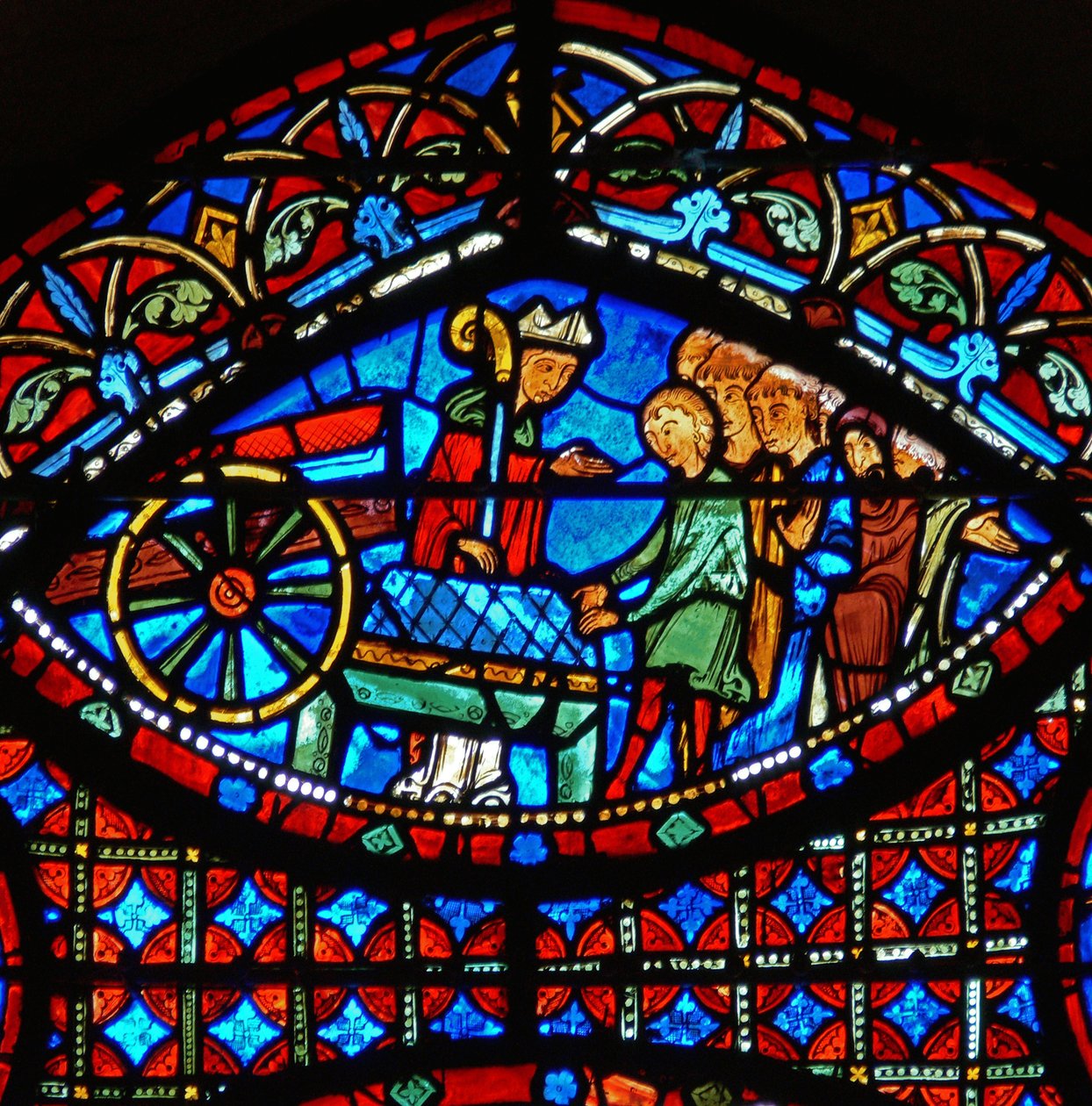 Detail (bishop and casket) by French School
